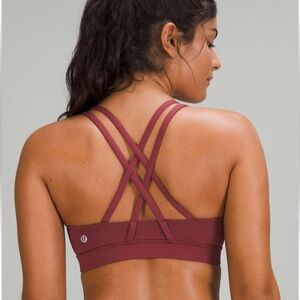 Lululemon Energy Bra Women Sports Bra 6 Mulled Burgundy Athletic Gym Activewear